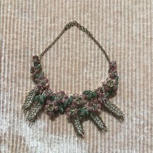 Valentino Metal and Crystal Flower Necklace